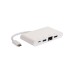 E-GREEN Adapter USB 3.1 tip C (M) - HDMI + USB3.0 + RJ45 + tip C (F) beli