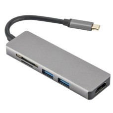 FAST ASIA Adapter-konvertor TIP C na HDMI+2xUSB 3.0+SD/Micro SD